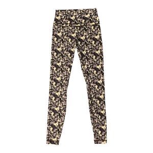 CRZ Yoga Legging Women S Small Floral Ribbed High Waisted Workout Stretch Active